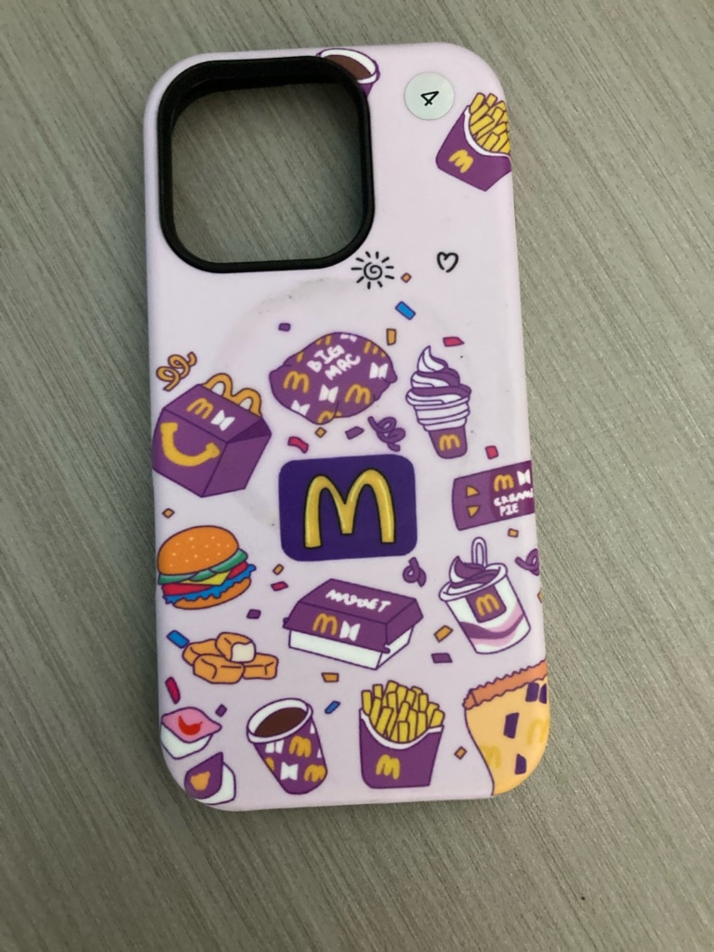 McDonald's Purple & Pink Fast Food Icon 16pro Phone Case